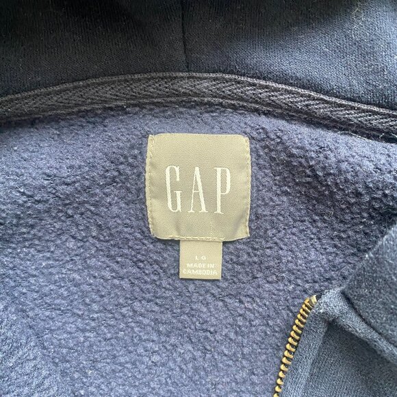 Navy GAP Zip-Up Sweater - Picture 3 of 3